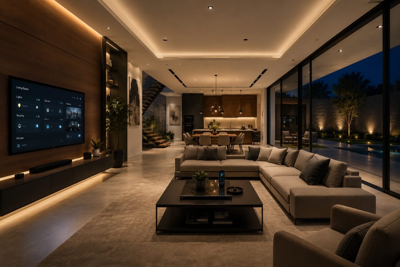 Luxury smart home exterior